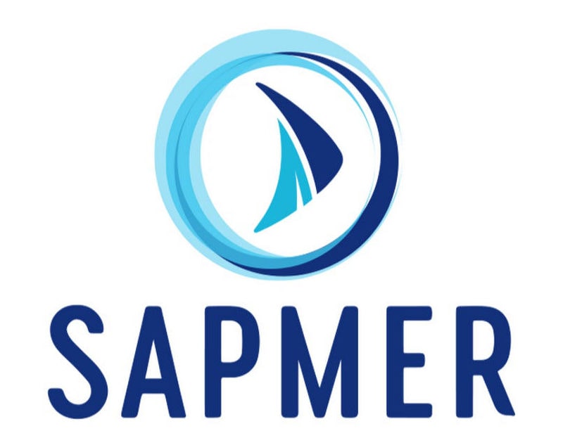 Logo Sapmer, groupe de pêche leader en France, collaborant avec la start-up française Bubble Plan